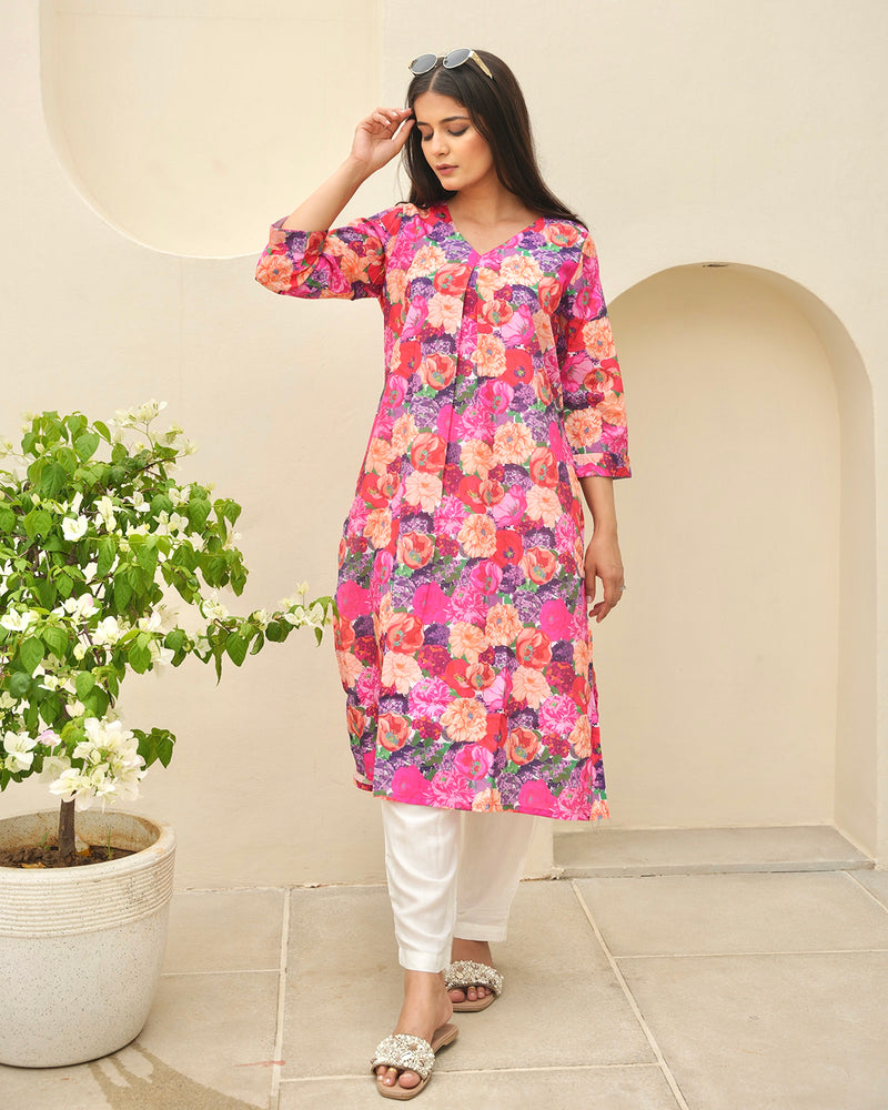 PINK FLOWER DIGITAL PRINT CO-ORD SET