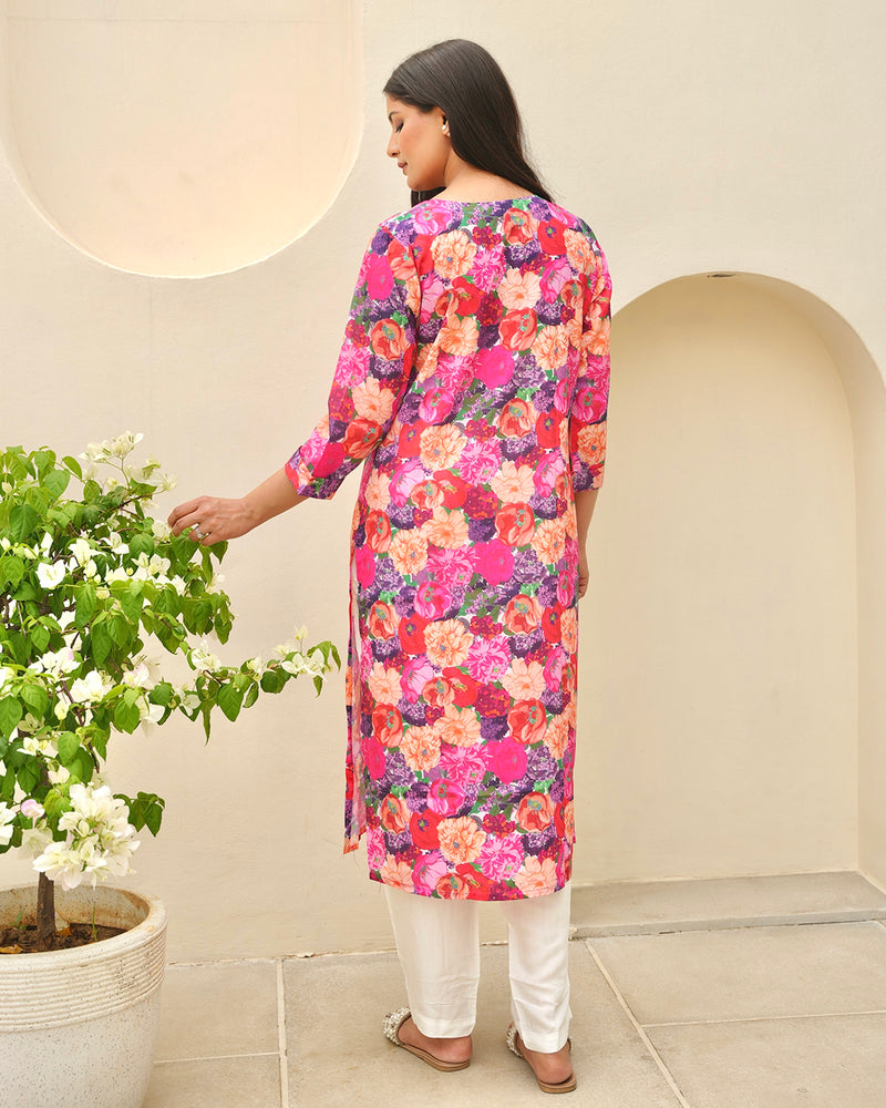 PINK FLOWER DIGITAL PRINT CO-ORD SET