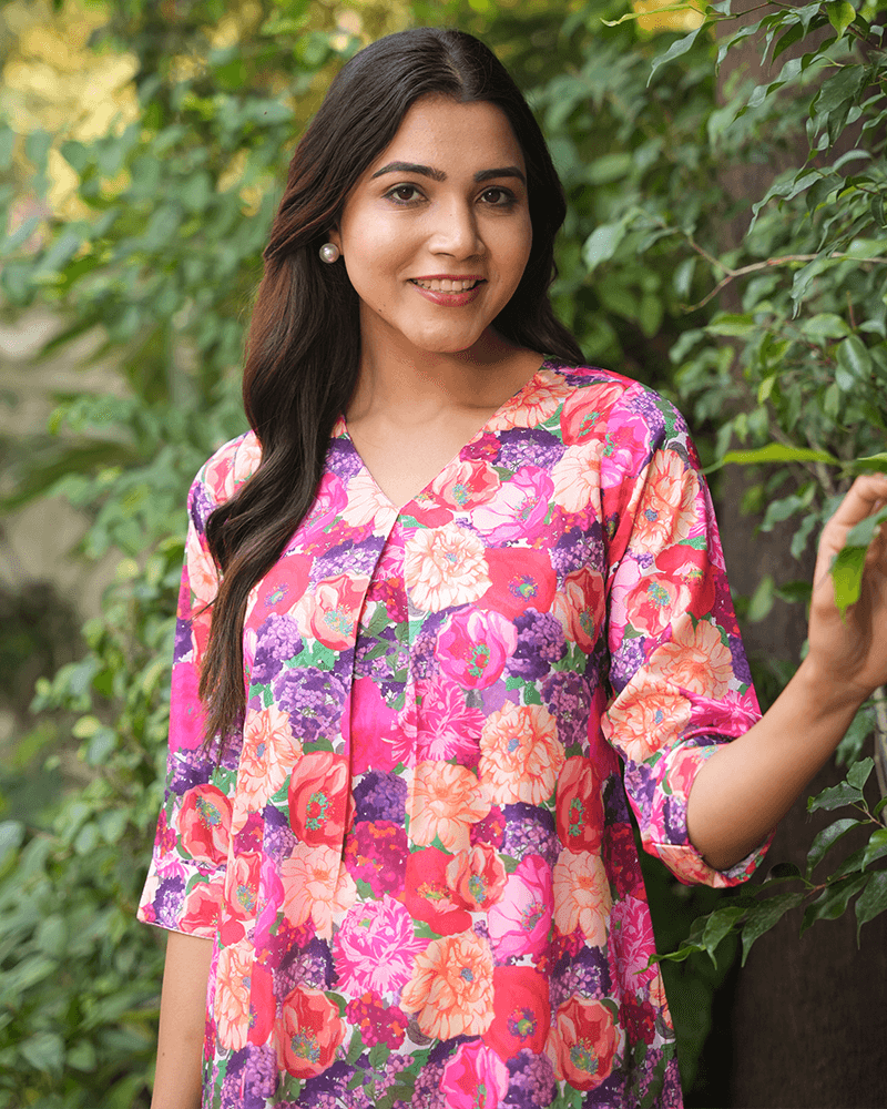 PINK FLOWER DIGITAL PRINT CO-ORD SET