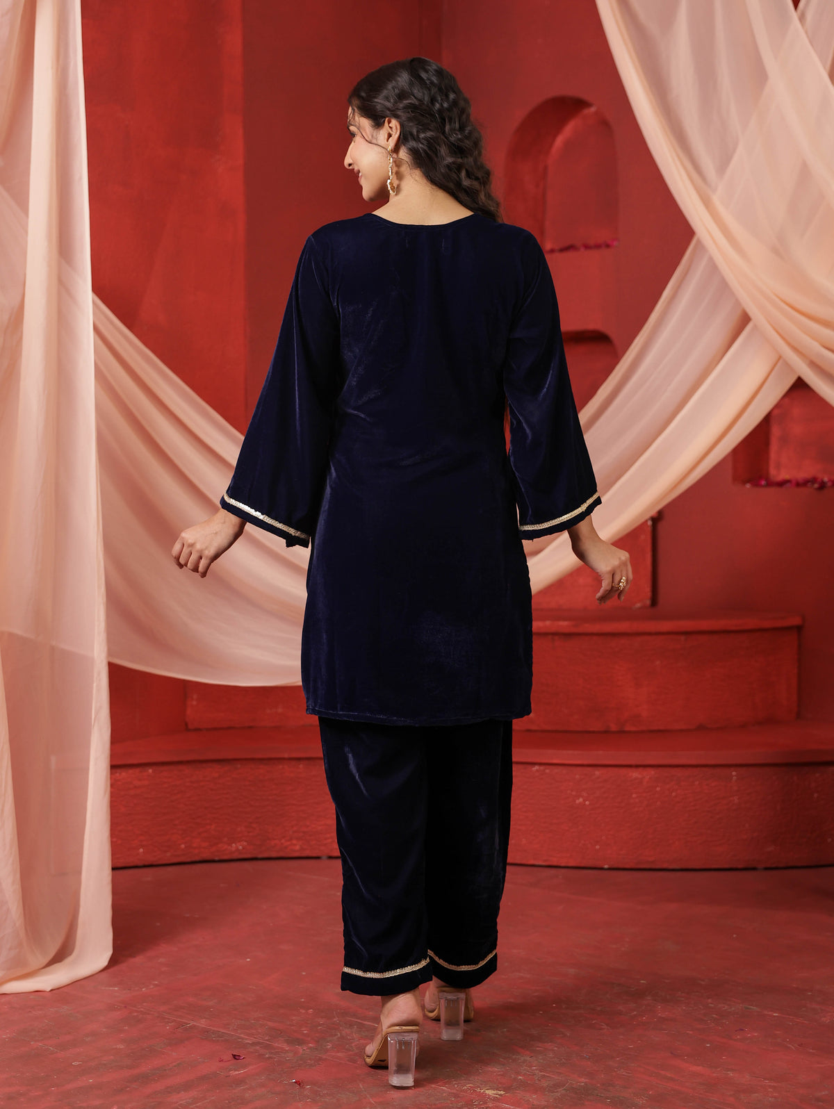 ROYAL BLUE VELVET CO-ORD SET