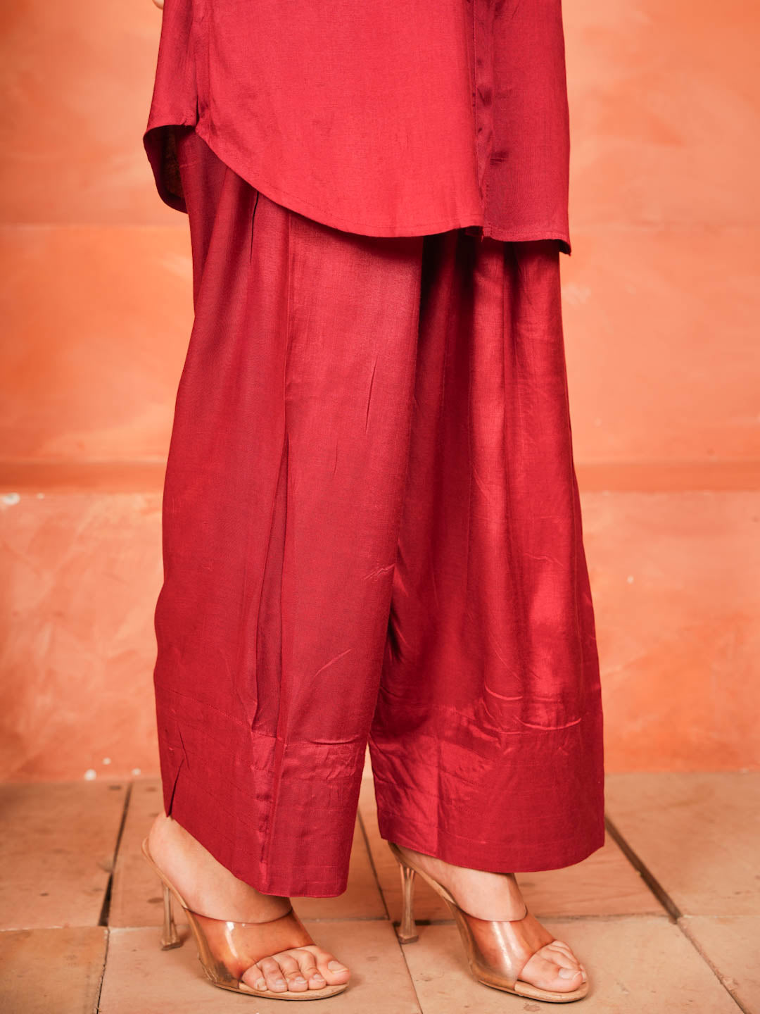 MAROON HANDWORK CO-ORD SET