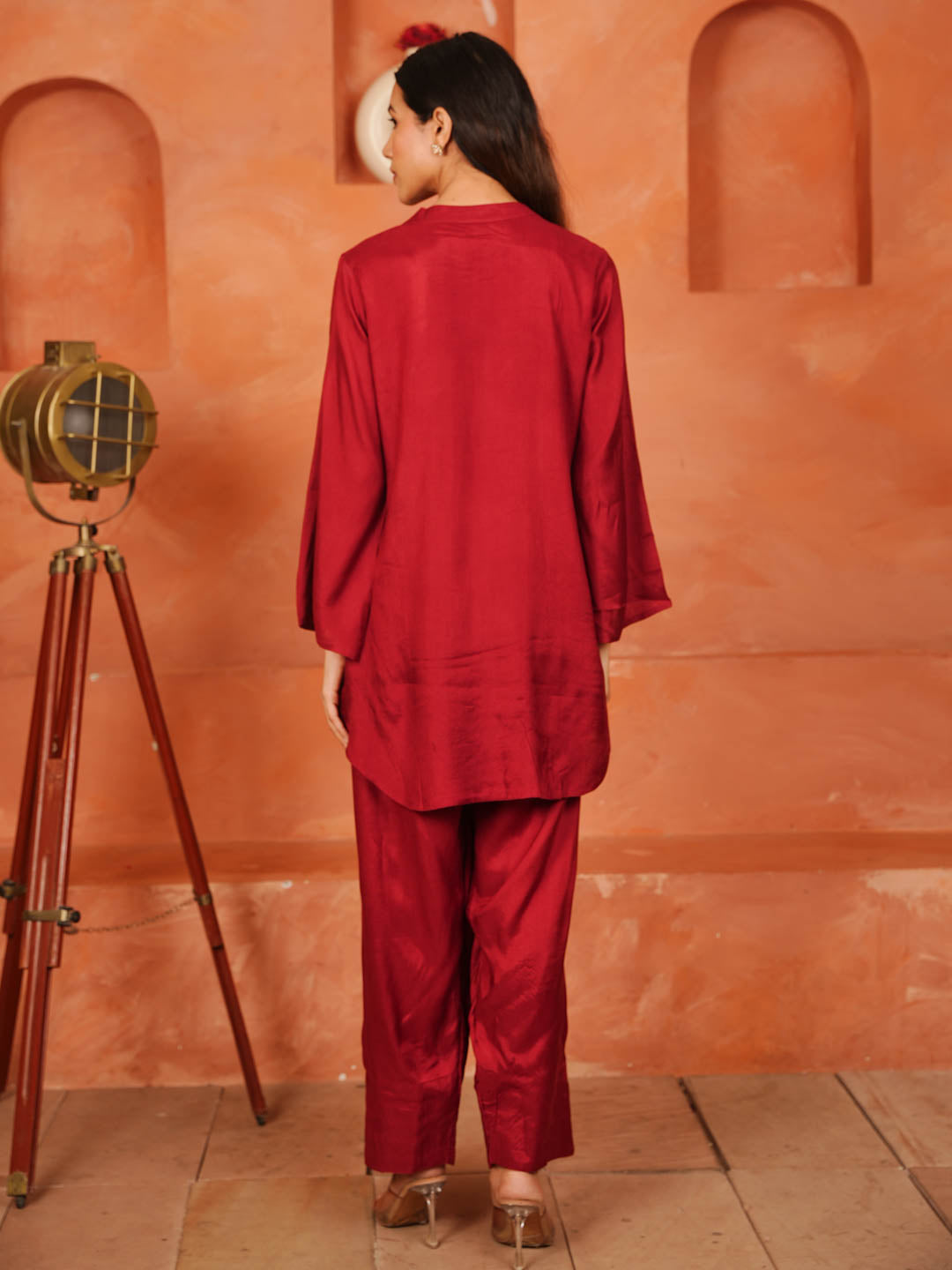 MAROON HANDWORK CO-ORD SET