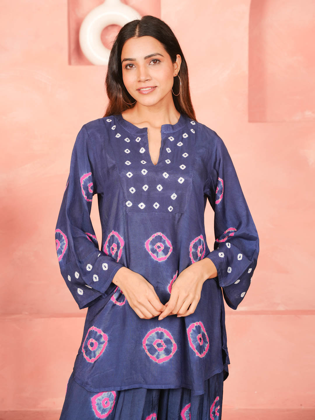 DARK BLUE BANDHEJ CO-ORD SET