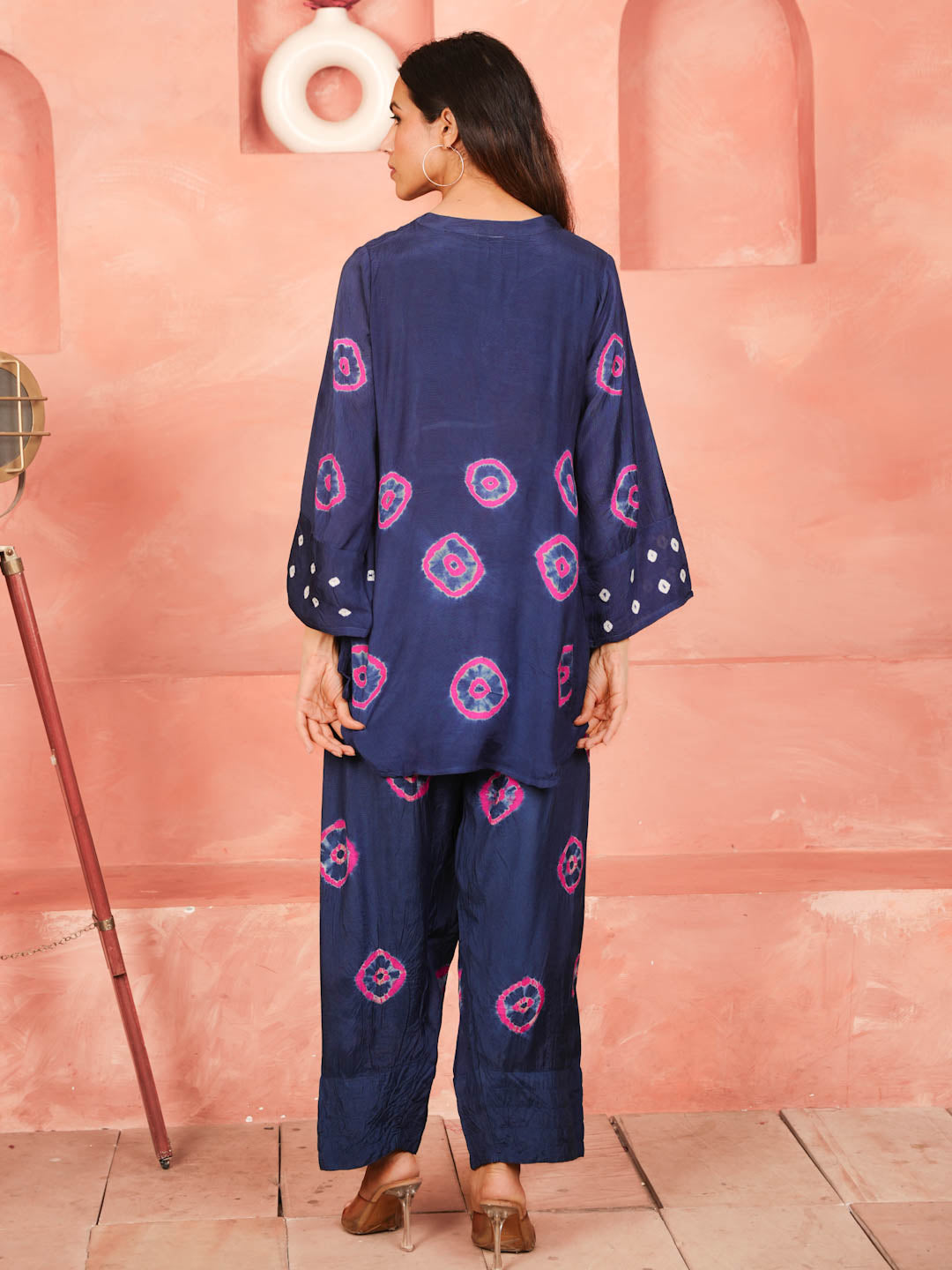 DARK BLUE BANDHEJ CO-ORD SET