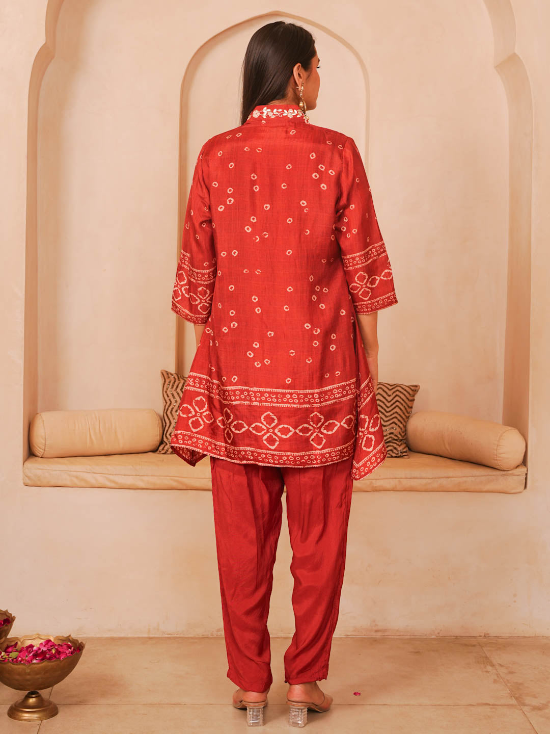 BRICK ORANGE HANDWORK CO-ORD SET