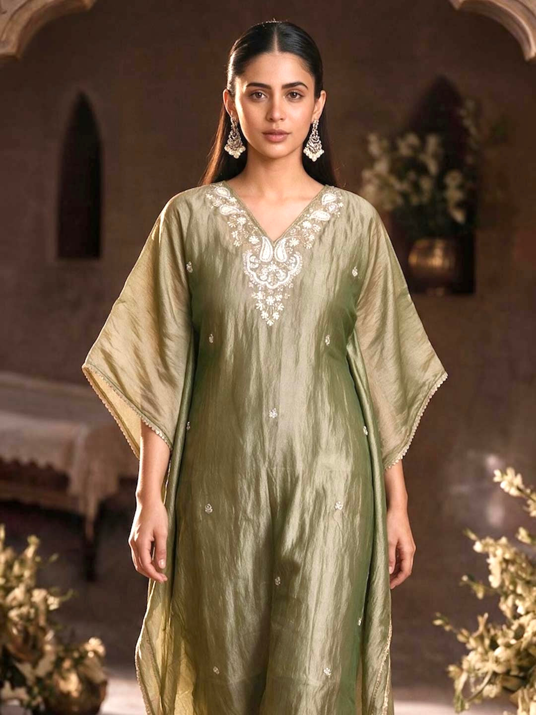 LIGHT GREEN CO-ORD SET WITH HANDWORK