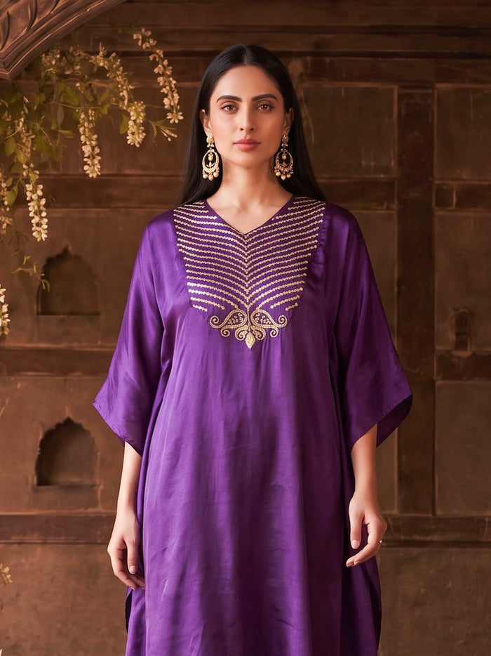 MULBERRY PURPLE SILK CO-ORD SET
