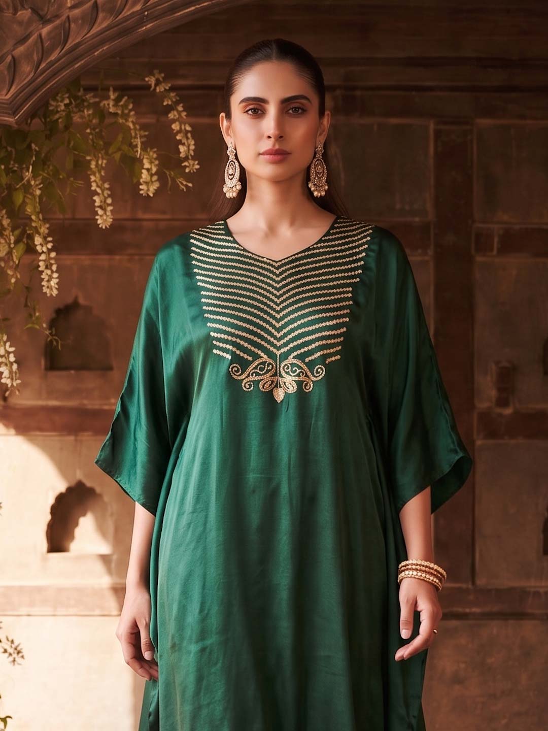 PINE GREEN SILK CO-ORD SET
