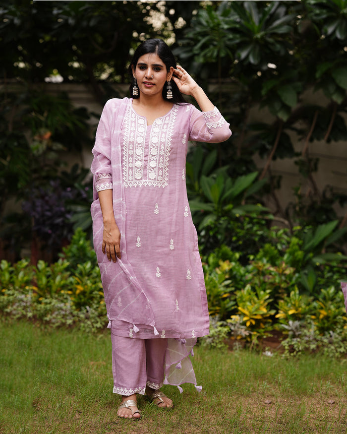 MAUVE KOTA DORIA SUIT SET