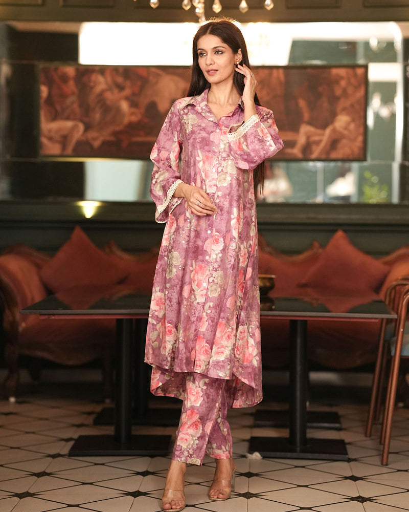 PINK & MAGENTA MUSLIN CO-ORD SET