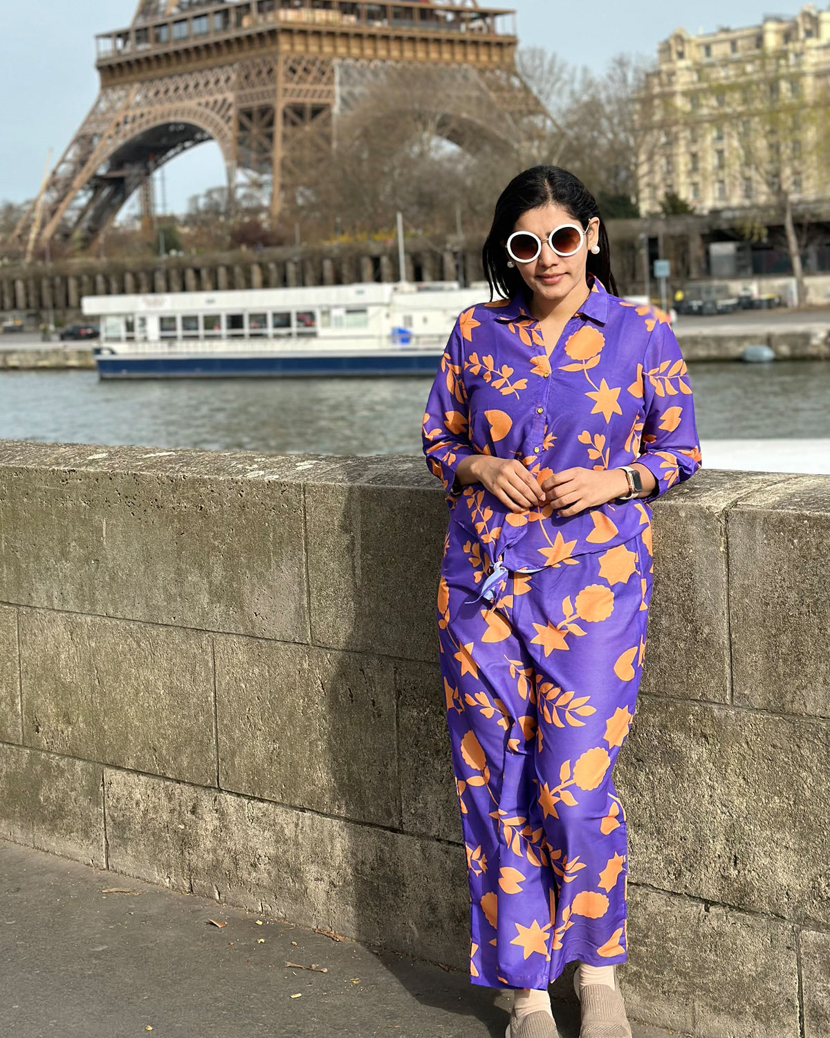 PURPLE & YELLOW MUSLIN CO-ORD SETS