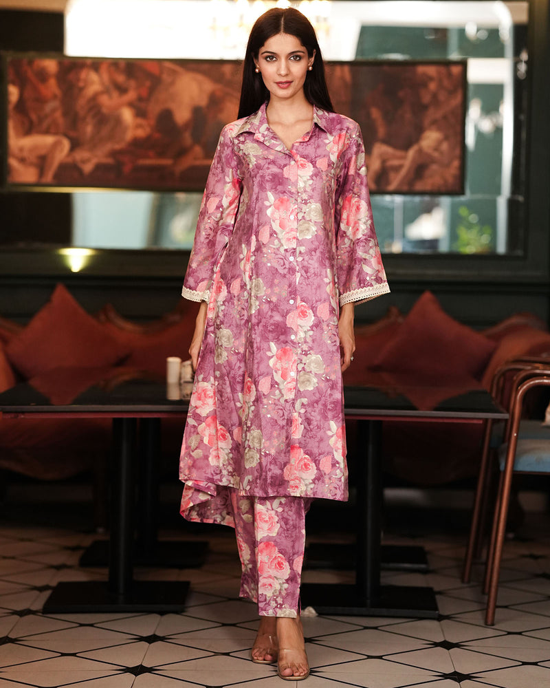 PINK & MAGENTA MUSLIN CO-ORD SET