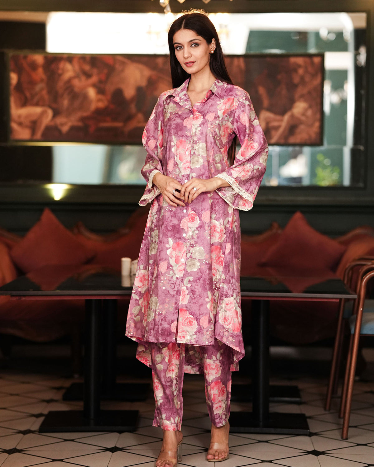 PINK & MAGENTA MUSLIN CO-ORD SET