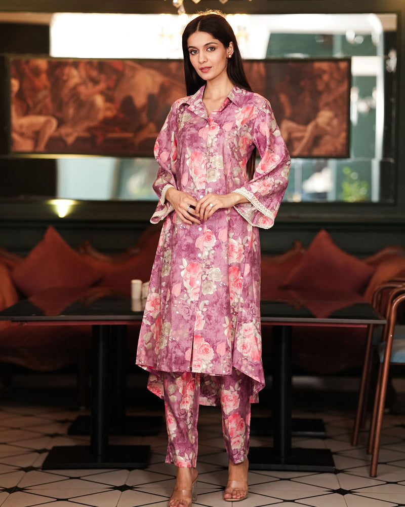PINK & MAGENTA MUSLIN CO-ORD SET