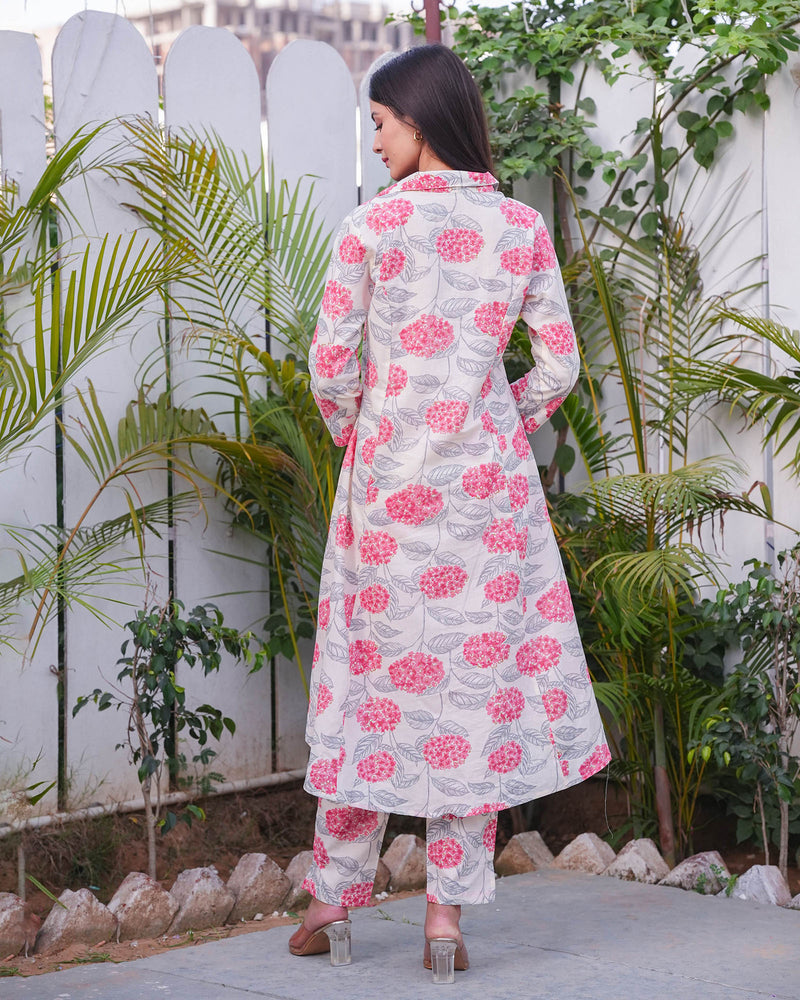 PINK & CREAM COTTON CO-ORD SET
