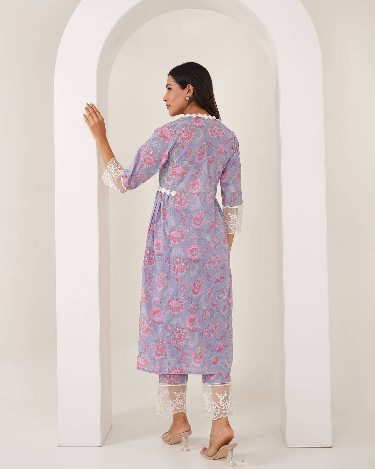 PERIWINKLE PURPLE COTTON KURTA SET