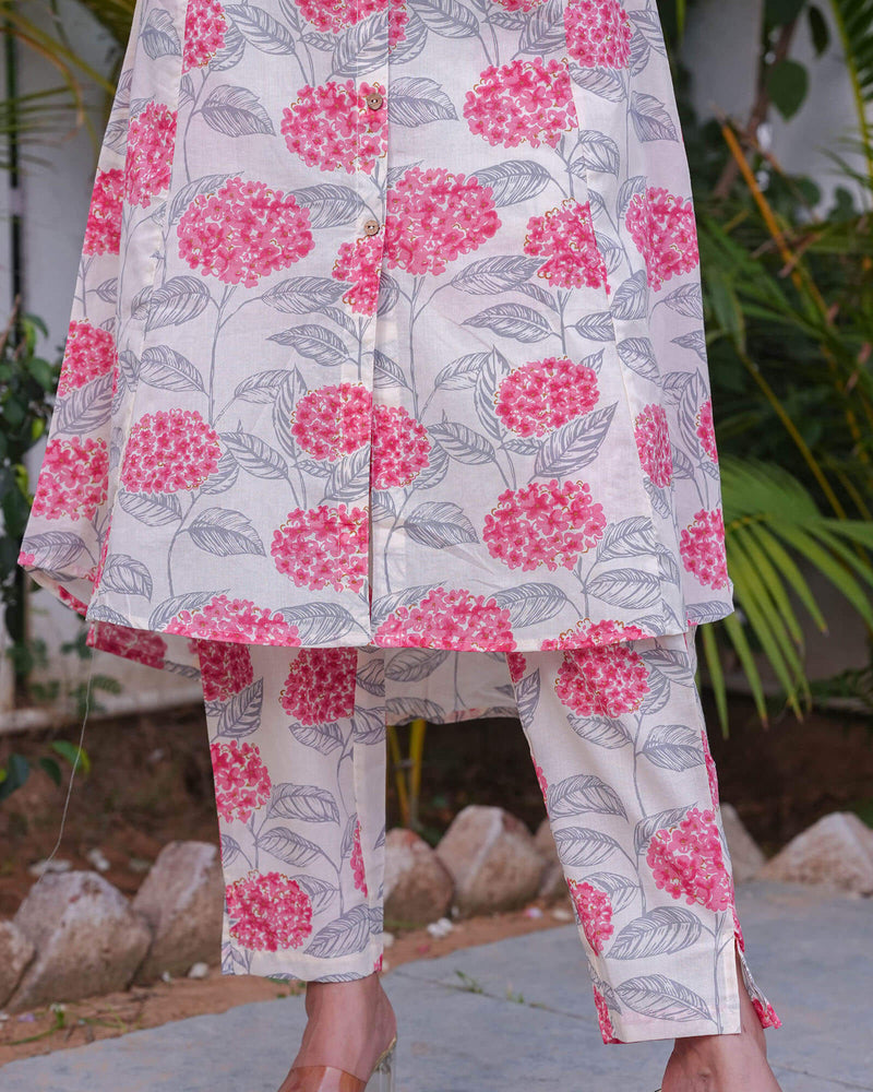 PINK & CREAM COTTON CO-ORD SET