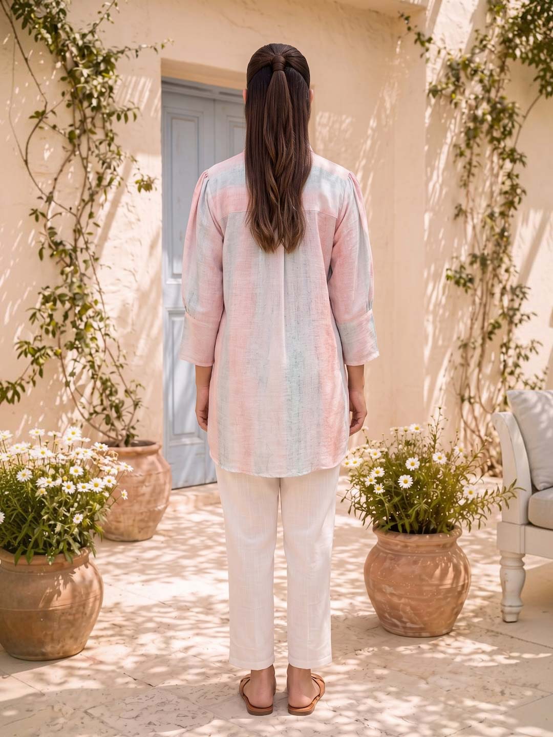 PINK HANDWORK COTTON TOP