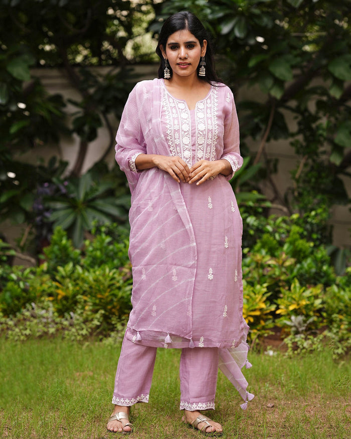 MAUVE KOTA DORIA SUIT SET