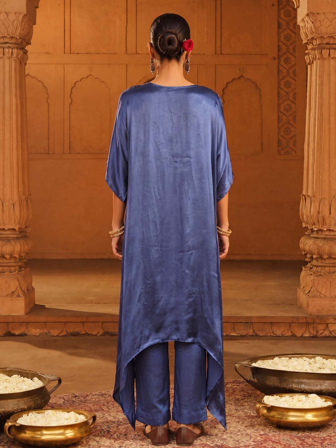 VICTORIAN BLUE SILK CO-ORD SET