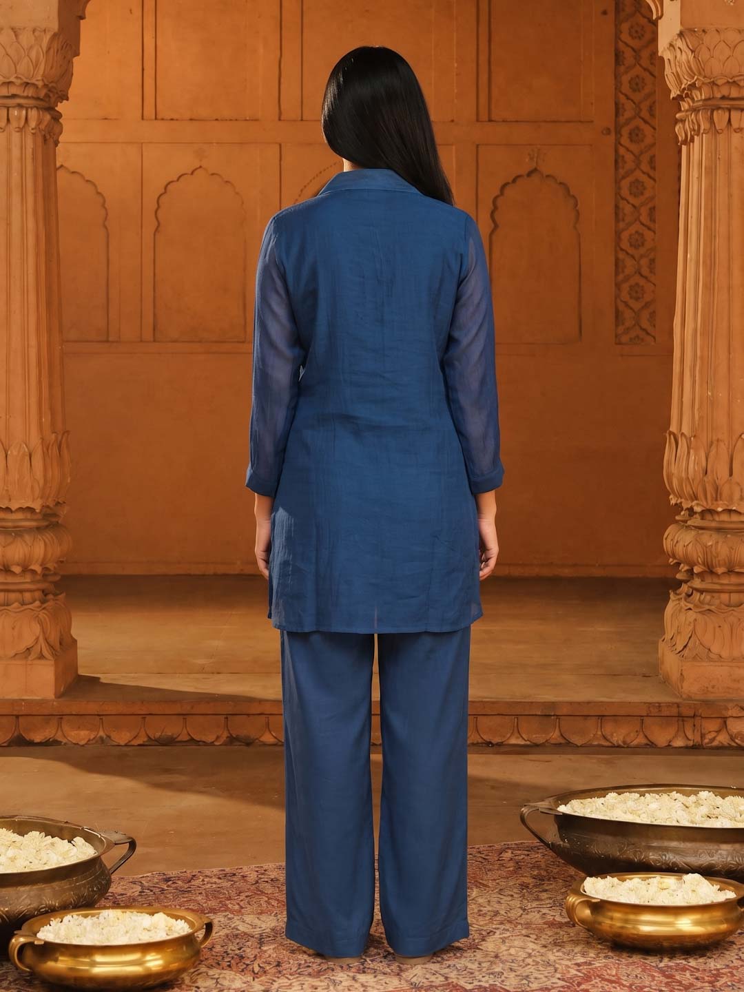 DARK BLUE HANDWORK CO-ORD SET