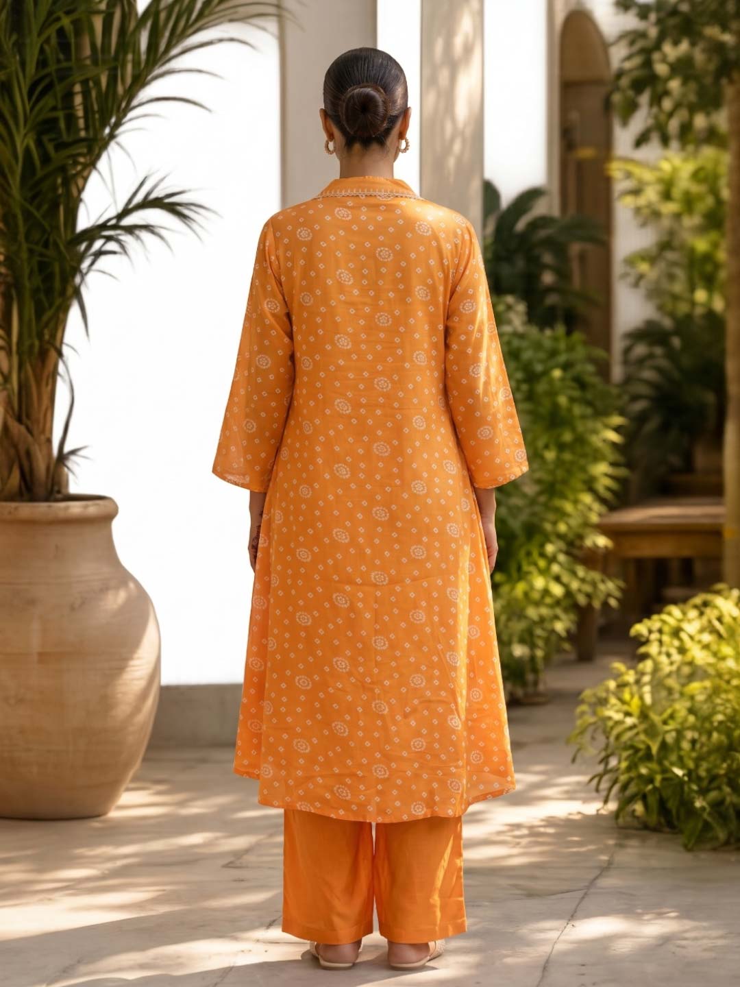 YELLOW SHANTUNG SILK CO-ORD SET WITH INNER