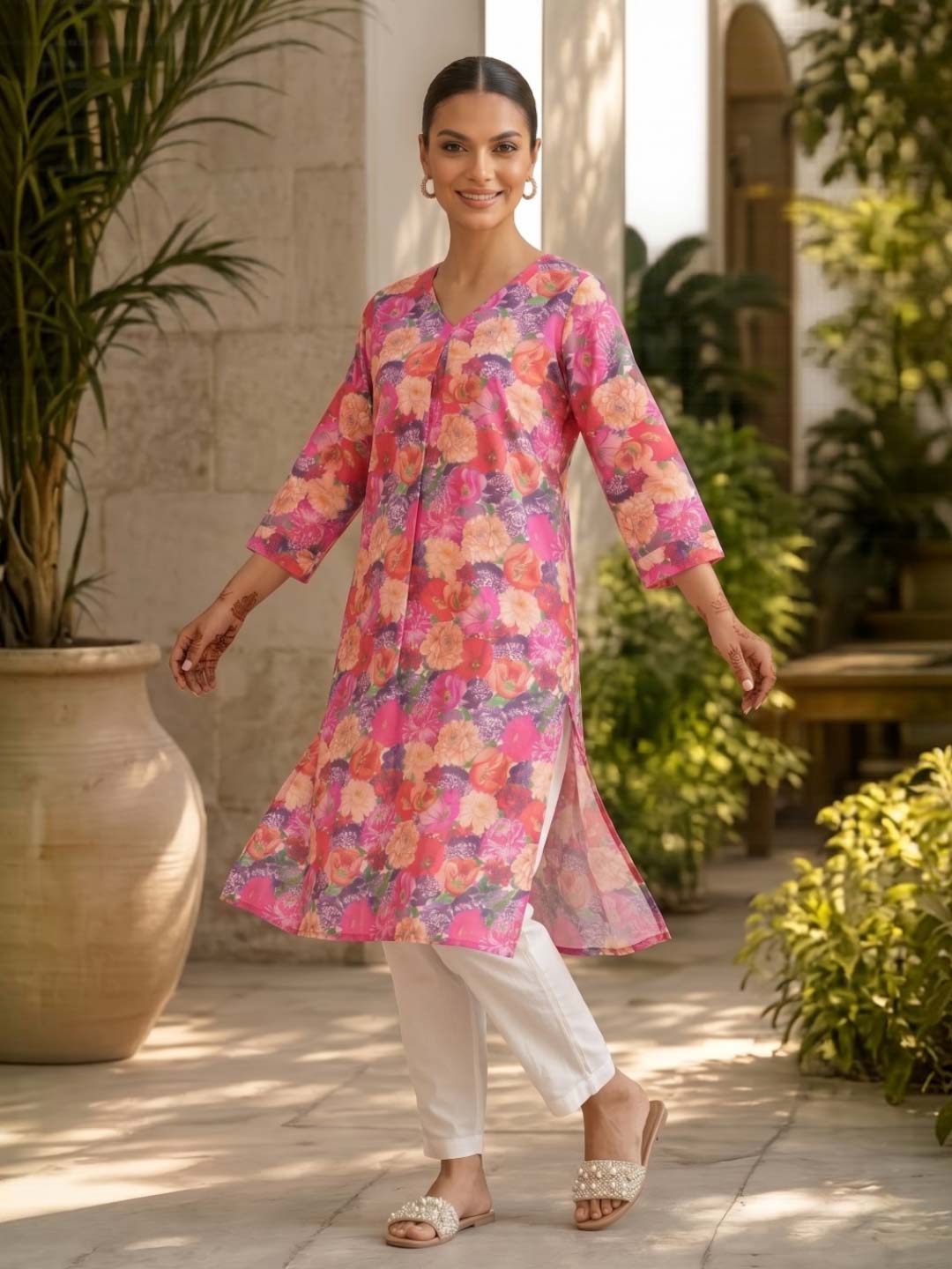 PINK FLOWER DIGITAL PRINT CO-ORD SET