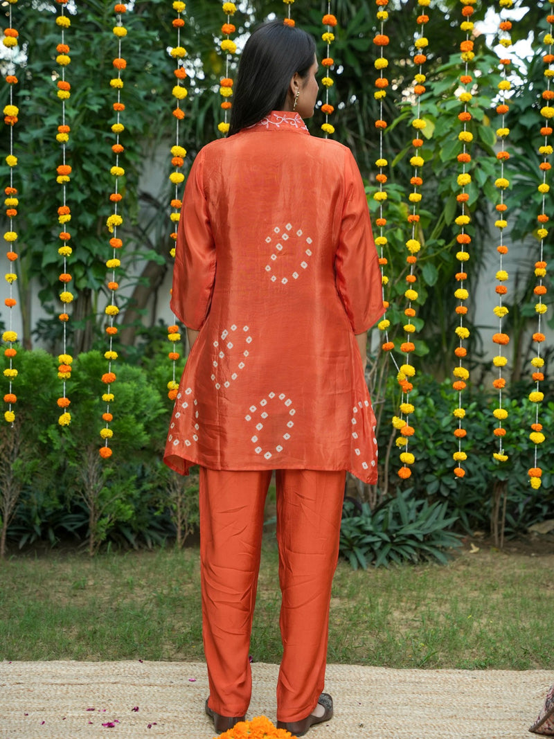 MANDARIN ORANGE HANDWORK CO-ORD SET