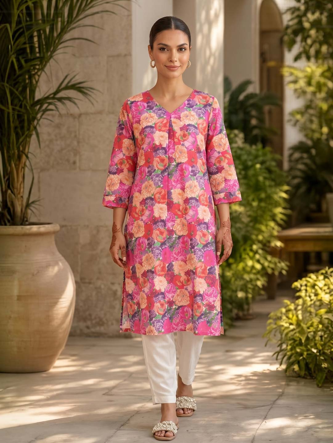 PINK FLOWER DIGITAL PRINT CO-ORD SET