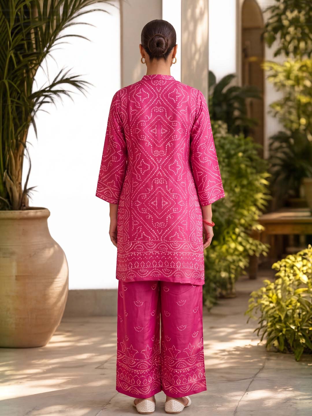 RANI CREPE BANDHEJ WORK CO-ORD SET