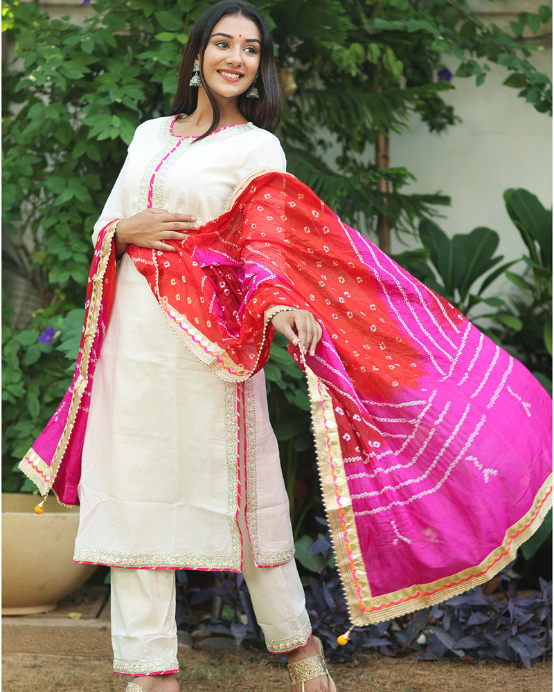 WHITE & RANI SUIT SET