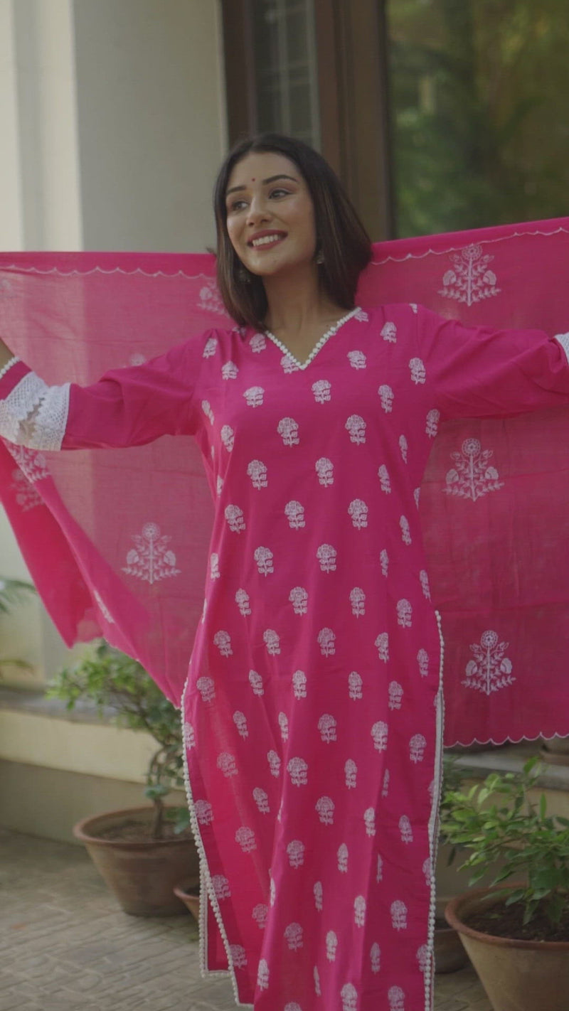 RANI & WHITE SUIT SET WITH EMBROIDERY