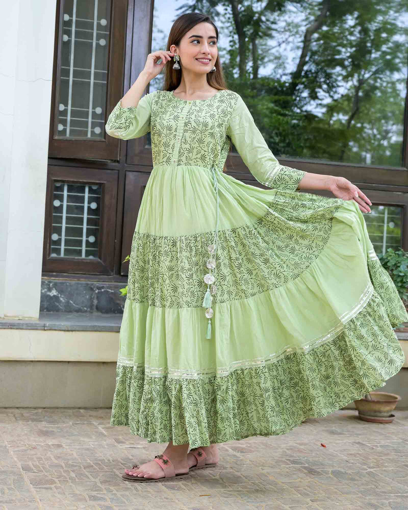 MINT GREEN LONG GOWN