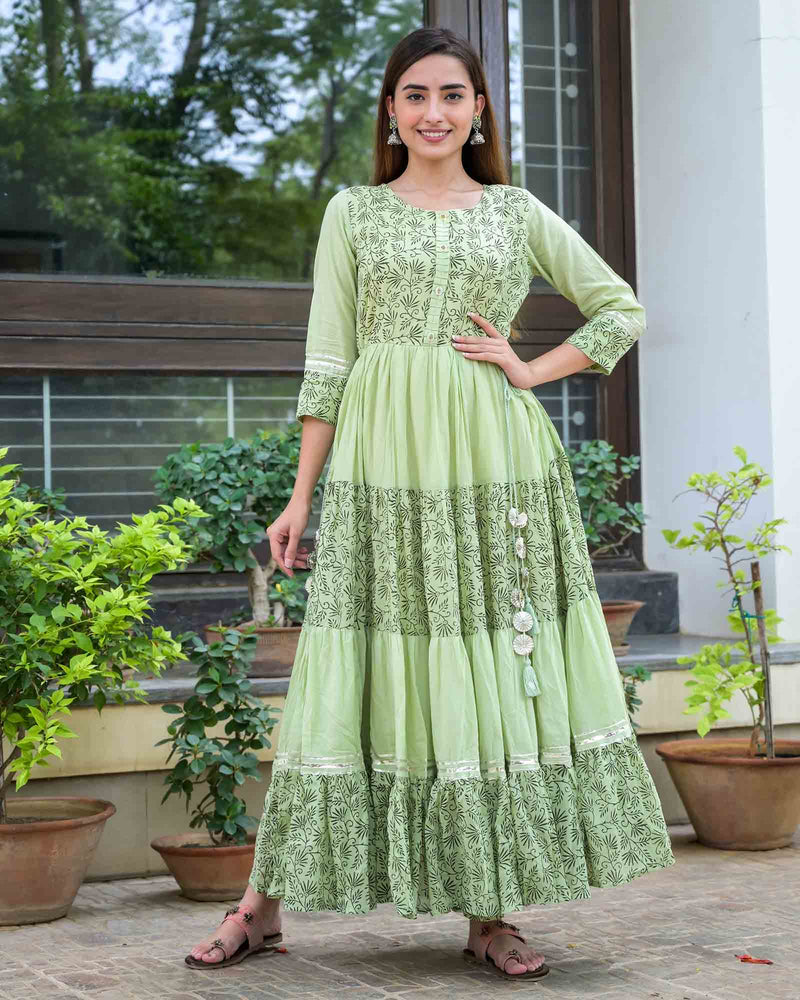 MINT GREEN LONG GOWN