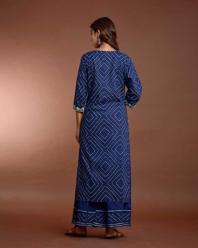 ROYAL BLUE PALAZZO SET