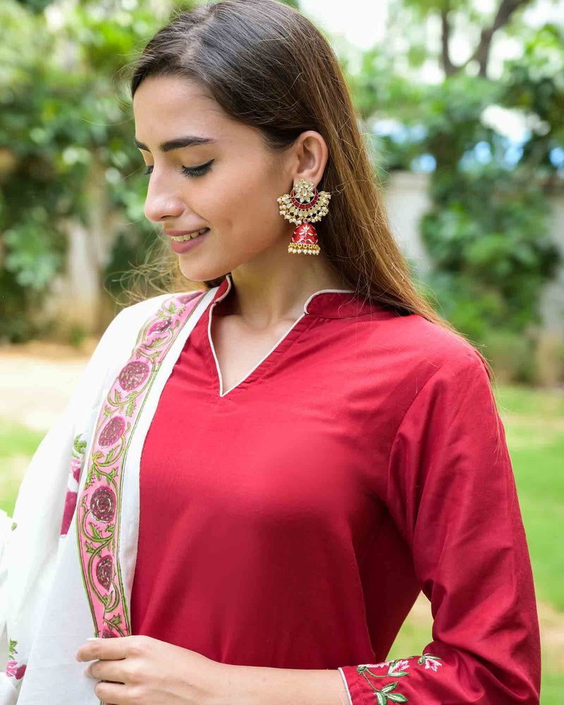 RED & WHITE SUIT SET