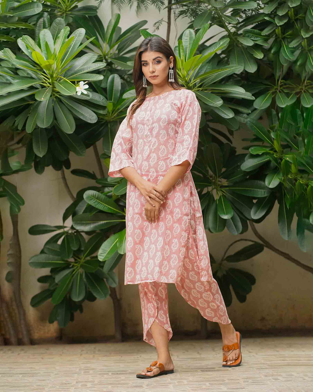 PASTEL PINK DHOTI SET