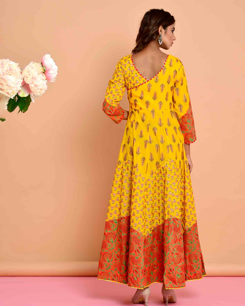 YELLOW & ORANGE LONG GOWN