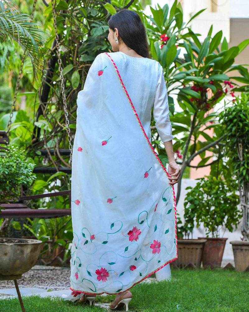 BLUE HAND-PAINTED OPADA SUIT SET